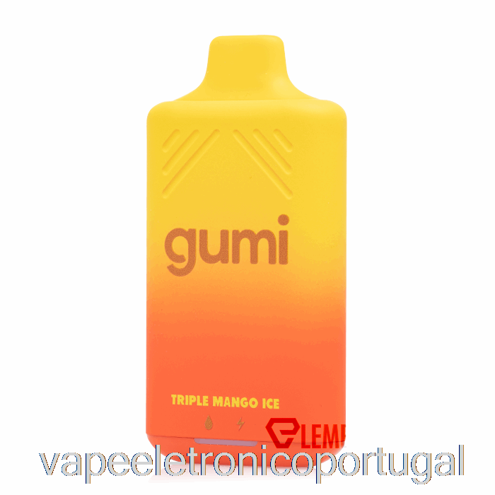 Vape Eletrônico Gumi Bar 8000 Descartável Triplo Mango Ice
